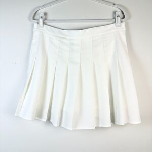 Unbranded Skort Women L-XL White Mini Pleated Pickleball Tennis Athleisure NWOT
